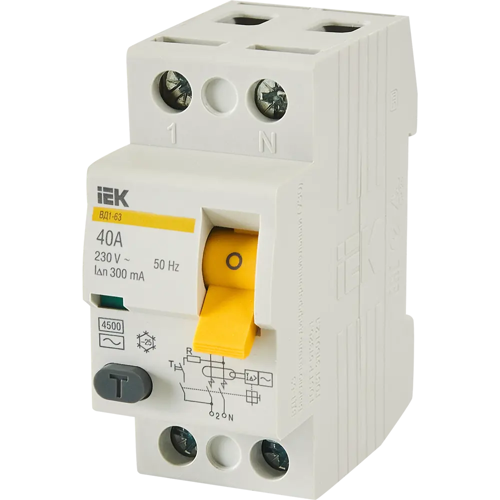 УЗО IEK ВД1-63 - защита от поражения током и возгорания 84284608 STLM-0048053