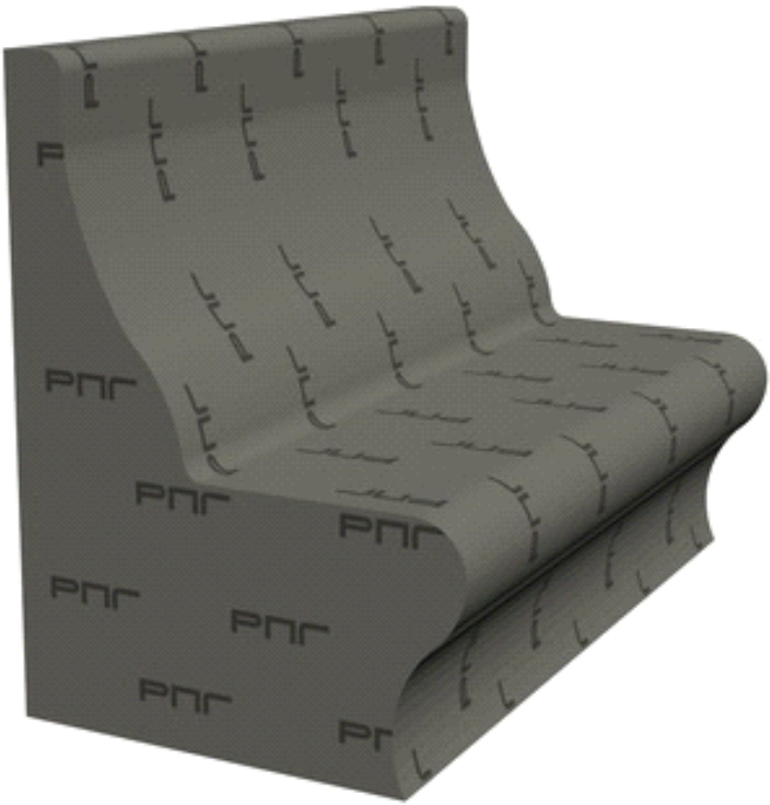 RPG16SUCOL Лежак из RPG  пенополистирола для хаммам 1000x1100x800