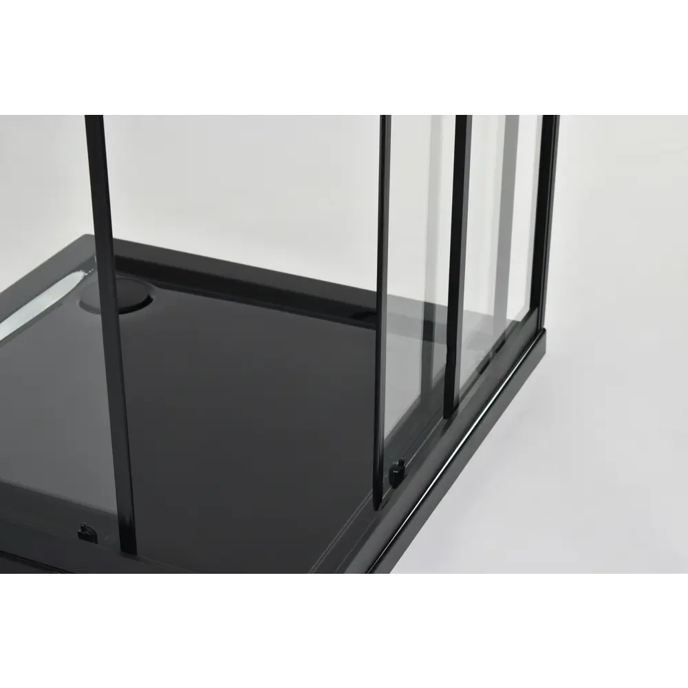 Душевая ширма Метакам Apart Black квадратная 90x90x185см цвет профиля черный раздвижная стекло 4мм прозрачное STLM-2206302 - Вид №32
