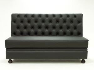 Модульная кожаная скамейка с спинкой