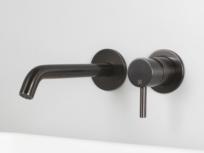 Super Inox Смеситель для умывальника настенный из нержавеющей стали на 2 отверстия Cave 0251197x - Вид №1