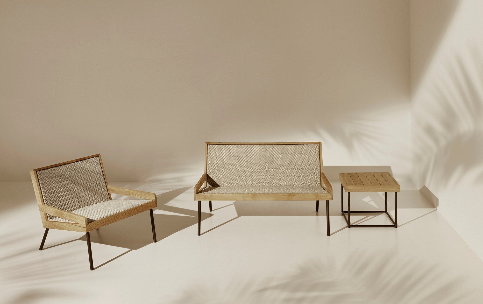 Кресло из тика и полипропиленовой веревки с подлокотниками Ethimo открытый ARCH-00125651 - Вид №5