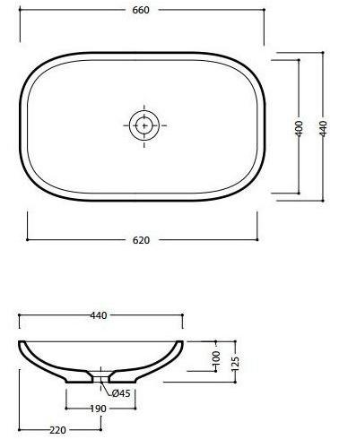 Cle4266001 Накладная раковина на столешницу  овальная Olympia Ceramica CLEAR - Вид №2