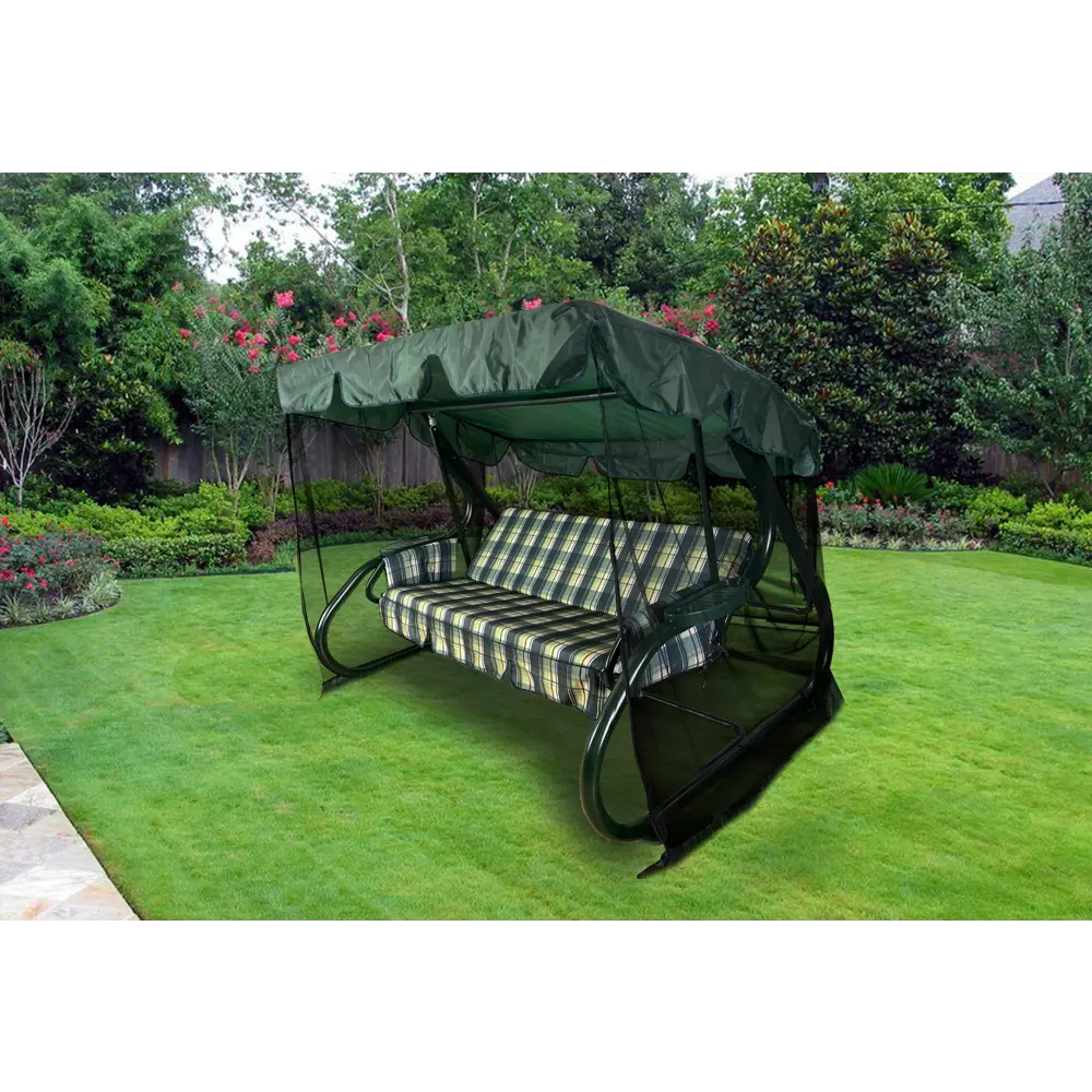 Качели садовые Greengard София 3-х местные до 350 кг зеленый STLM-2136191 - Вид №5