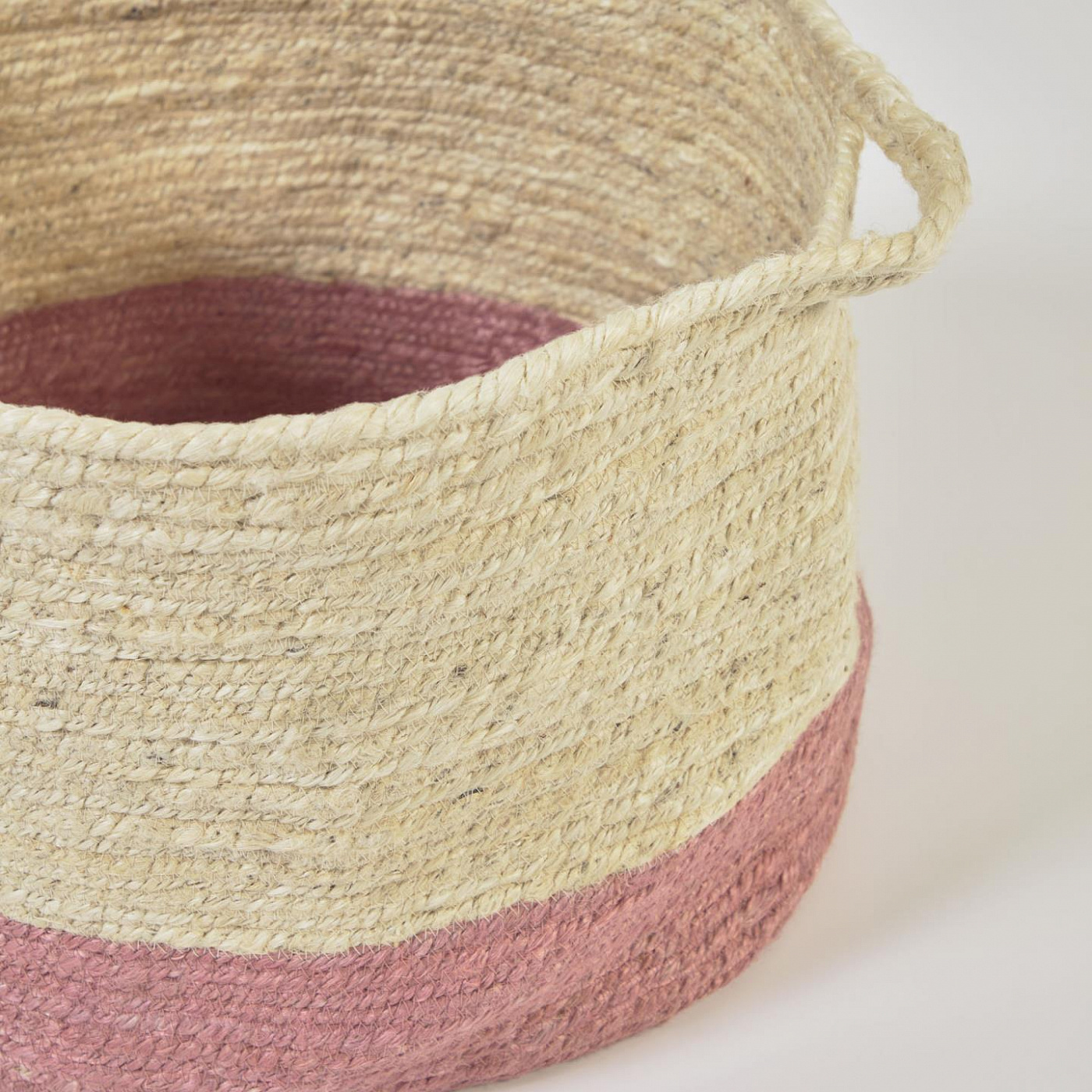 108107 Корзина из натурального джута в розовом цвете La Forma Adabel  - Вид №1