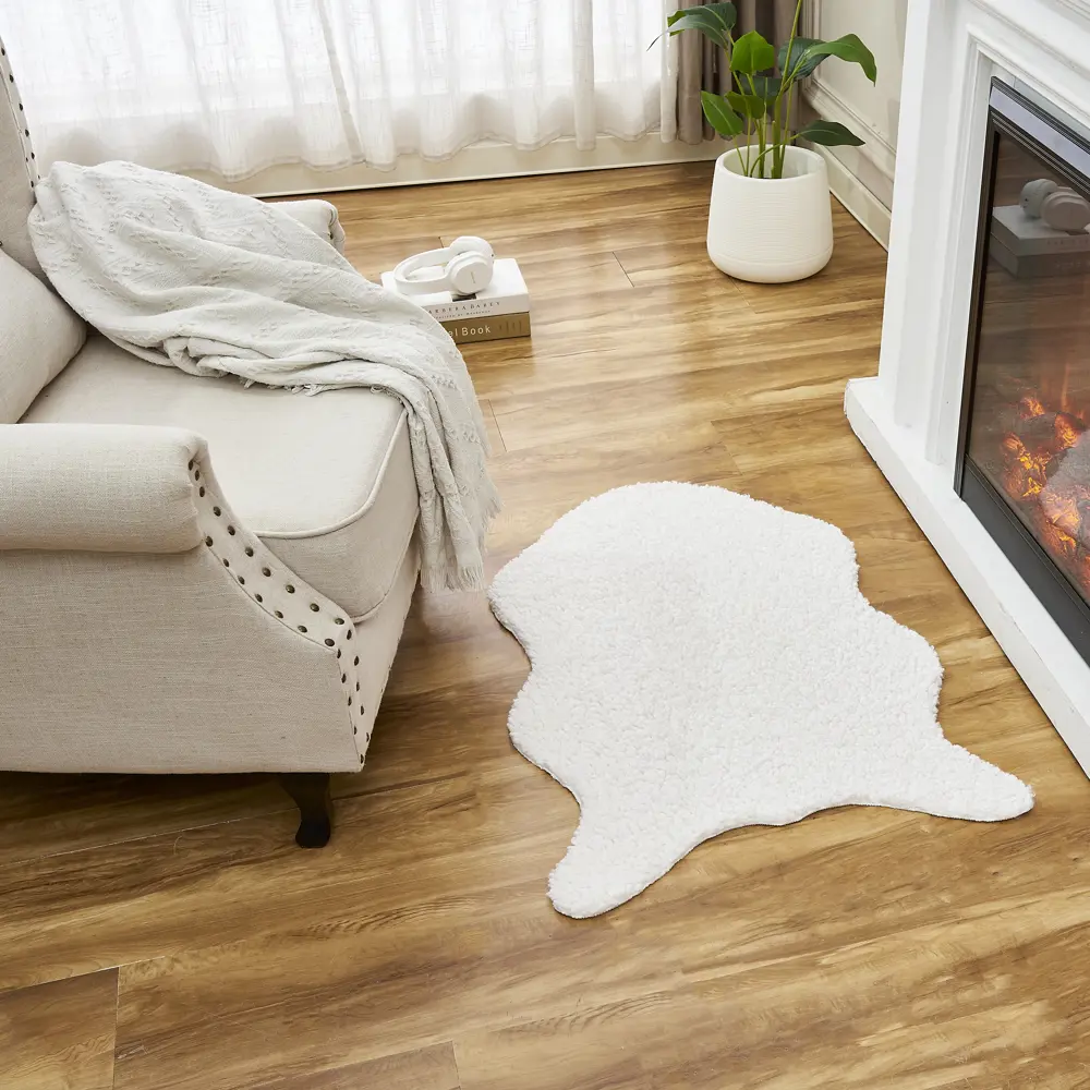 Ковер-шкура Teddy 60x90 см полиэстер цвет белая 89369392 STLM-2045594 Santreyd 