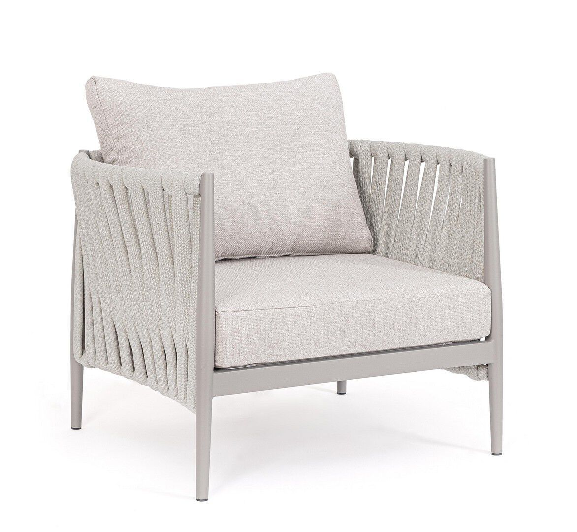 Веревочное и тканевое садовое кресло с подлокотниками BIZZOTTO Jacinta ARCH-00041239 - Вид №8