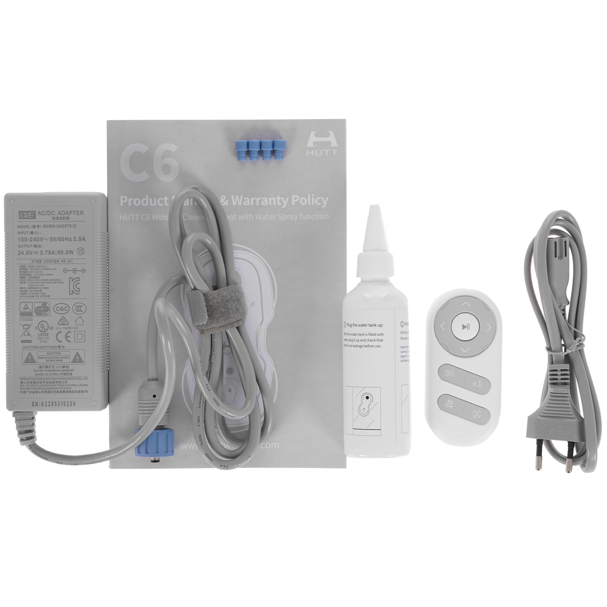 9908872 Робот-мойщик окон Hutt C6 белый STDN-0106423 - Вид №7