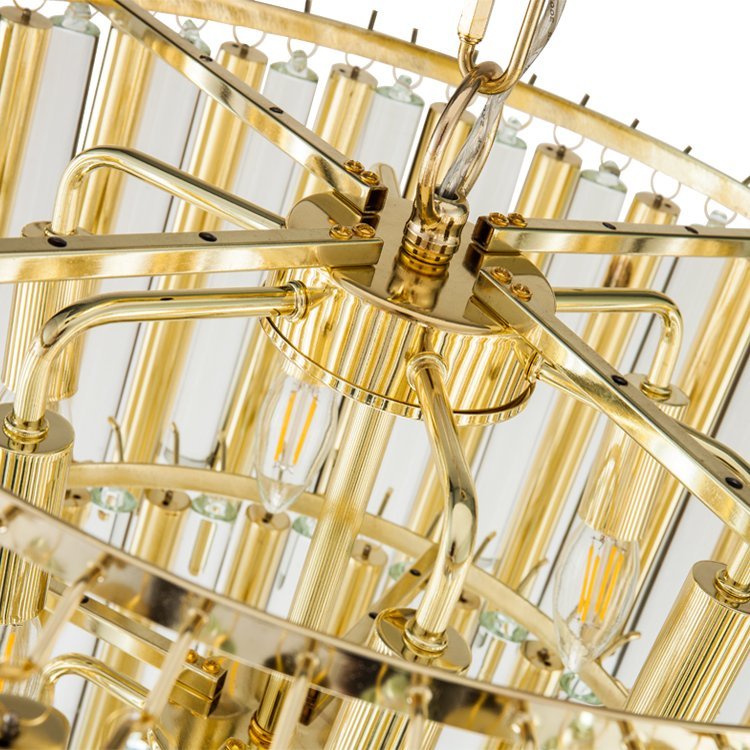 Люстра Gigi 13 gold от Delight Collection прозрачная/золото KM0931P-13 DELIGHT COLLECTION ДИЗАЙНЕРСКИЕ 247094 Прозрачный;золото  - Вид №3