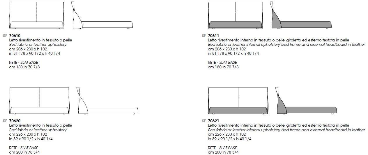 Giorgetti Двуспальная кровать со съемным покрытием sun-id-1435437 - Вид №5