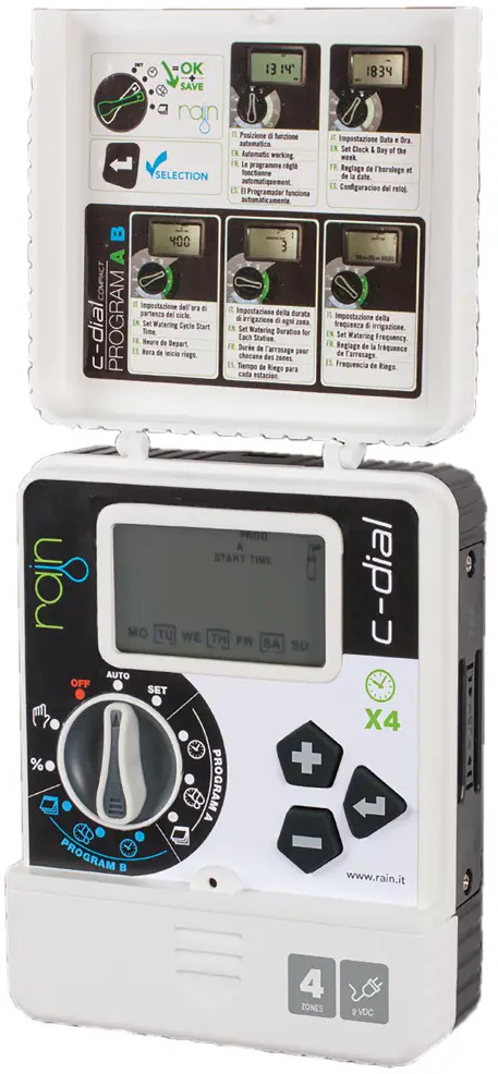 Программируемый контроллер полива RAIN C-DIAL на 4 зоны с интеллектуальным управлением 80135183