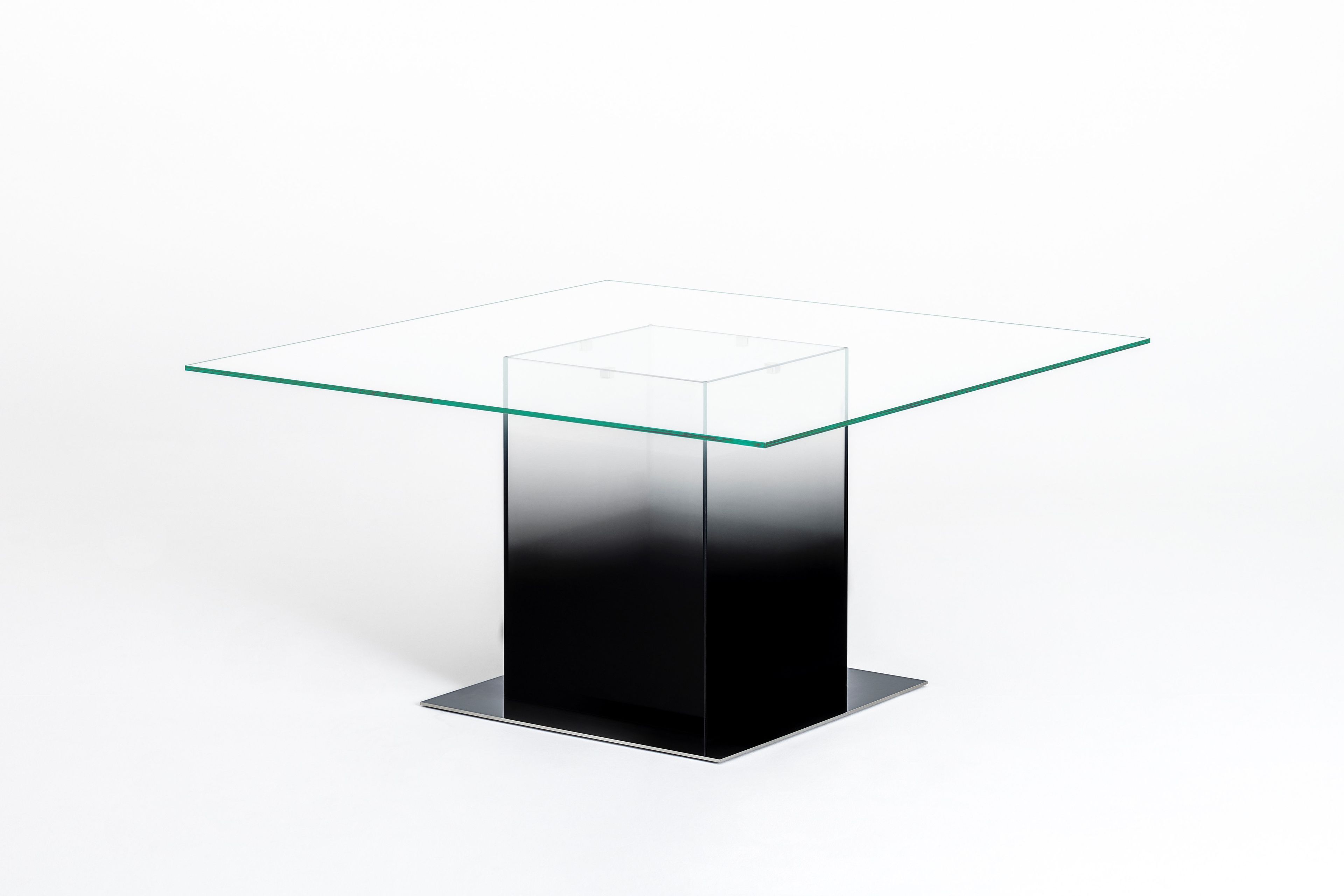 Квадратный стол из нержавеющей стали и хрусталя Glas Italia Дональд ARCH-00097564 - Вид №1