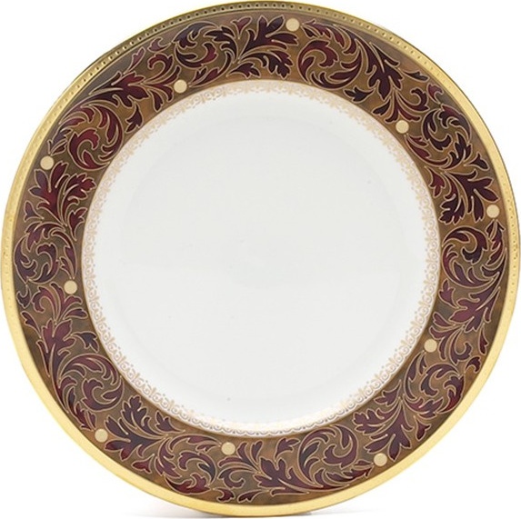 92951 Noritake Тарелка закусочная Noritake "Ксавьер,золотой кант" 21см Фарфор костяной 