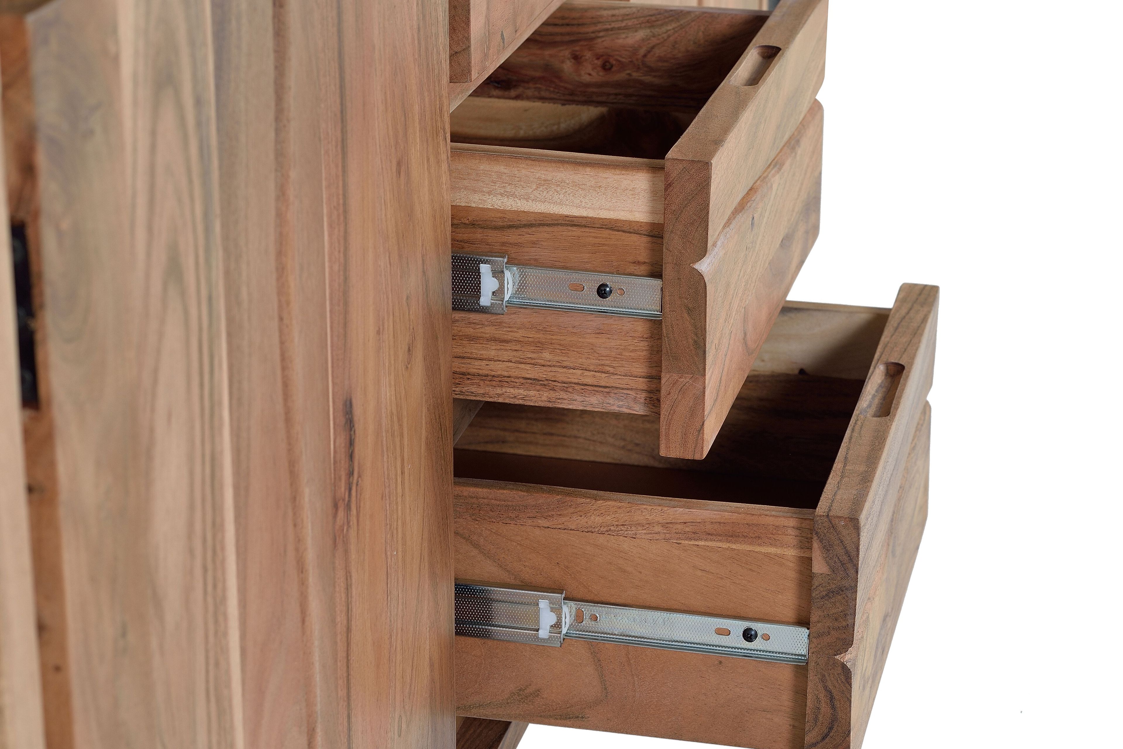 Шкаф из акации с распашными дверцами и ящиками Giner y Colomer Contemporary ARCH-00079550 - Вид №5