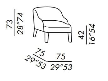 Тканевое кресло Meridiani IDA ARCH-00149435 - Вид №5