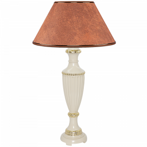 32004+34013 Настольная лампа Ваза Ребристая Айвори Персик BOGACHO