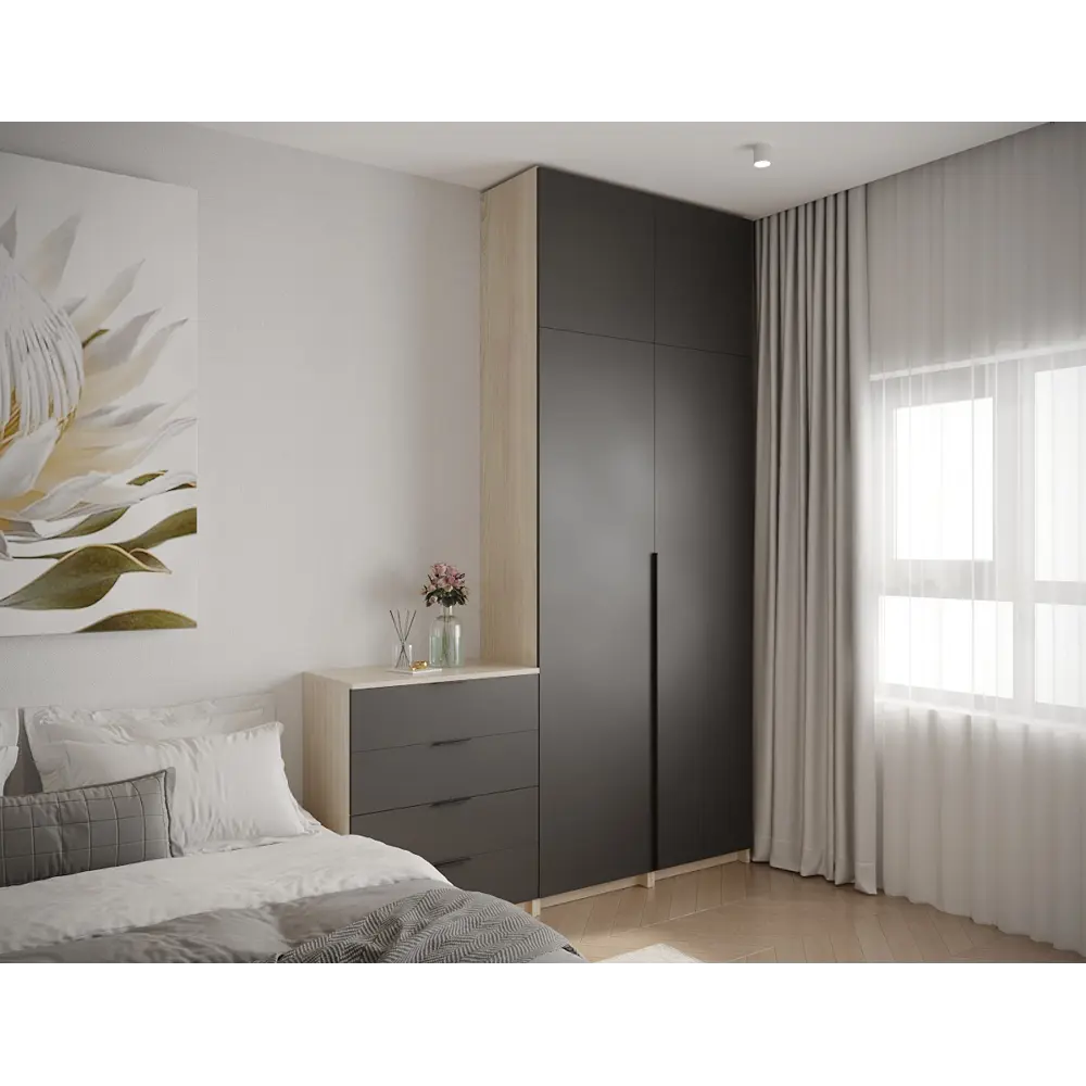 Дверь Лион 59.4x225.8x1.8 см ДСП цвет серый Santreyd STLM-2048126 - Вид №10