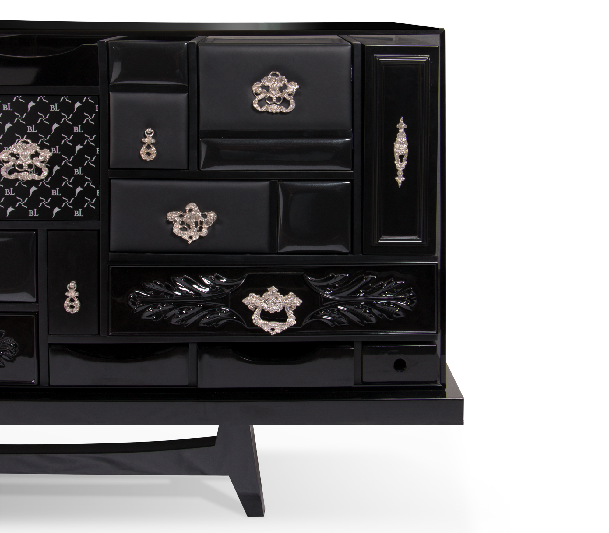 0-076 Черный буфет Mondrian  Boca Do Lobo  - Вид №2