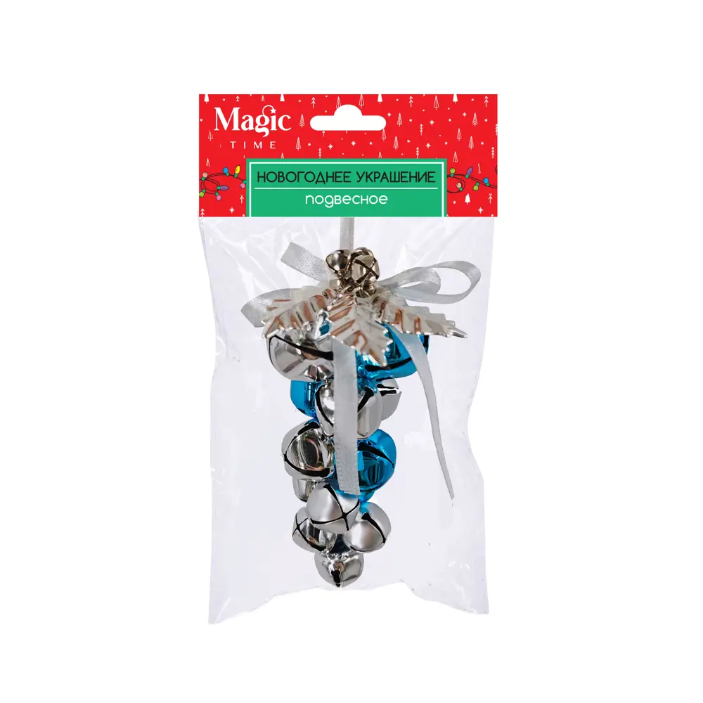 89381645 Украшение елочное «Гроздь», 14x7.5 см, цвет серебристо-голубой STLM-1385116 Santreyd  - Вид №2
