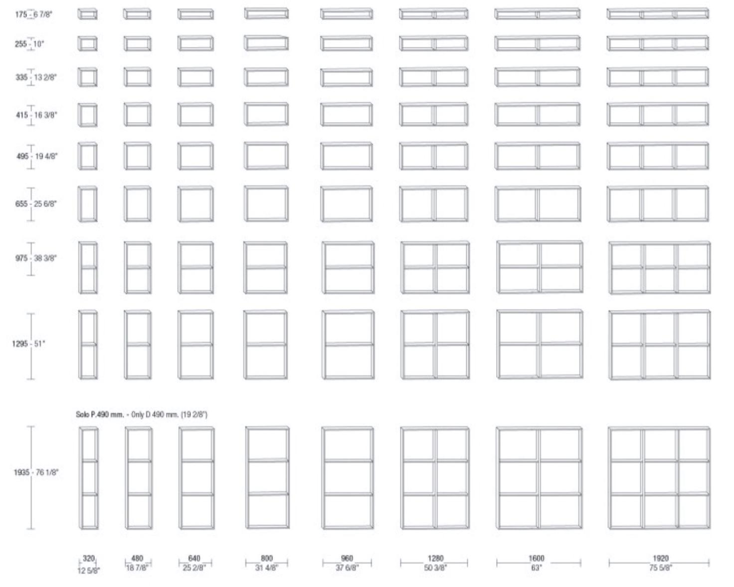 MisuraEmme Модульная стенка для хранения, прикрепленная к стене, покрытой лаком из дерева Misuraemme sun-id-1349552 - Вид №3