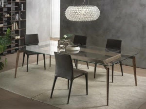 Pacini & Cappellini Прямоугольный стол из дерева и стекла  5490