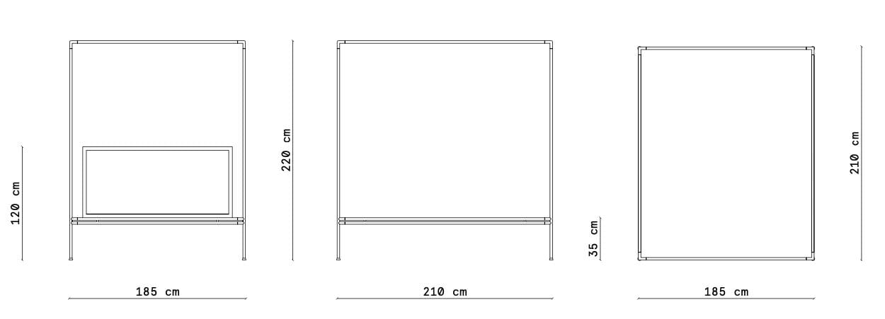 Двуспальная кровать из кованого железа с балдахином Lispi CORTE ARCH-00025888 - Вид №7