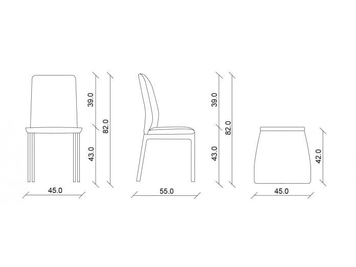 Мягкий стул из ткани RIFLESSI BRIGITTE ARCH-00003308 - Вид №6