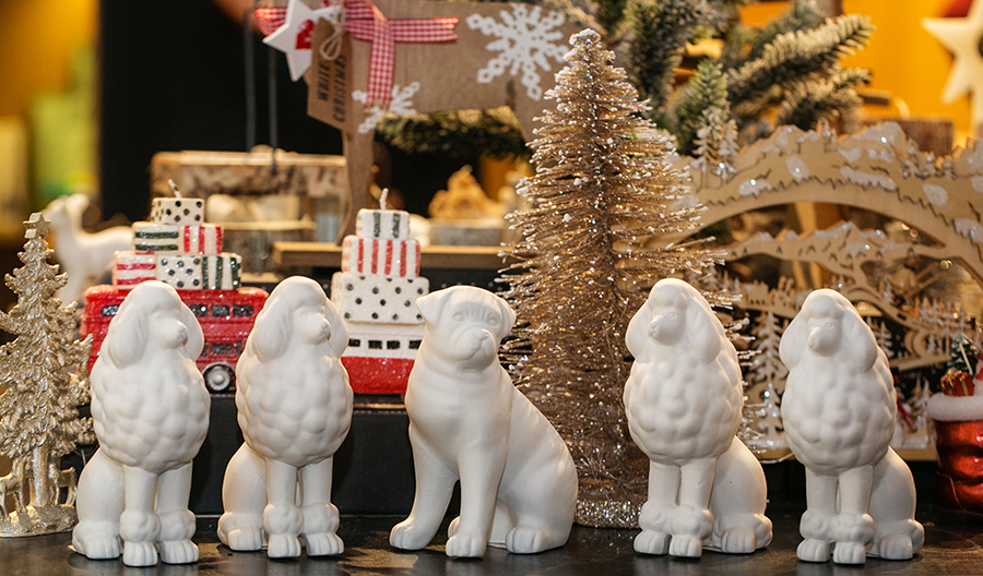 Фигурка декоративная из керамики Бульдог, белая KJ COLLECTION 152629DOG - Вид №3