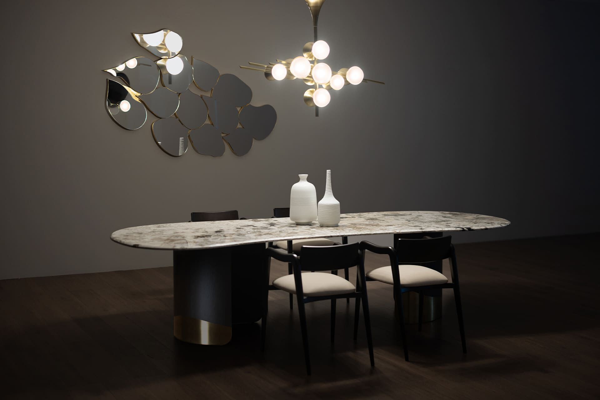 Латунный светодиодный потолочный светильник Greenapple FLUTE ARCH-00042624 - Вид №1