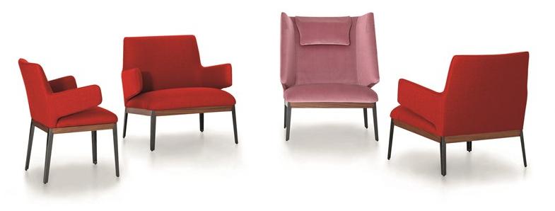 arflex Кресло Wing из кожи с высокой спинкой Hug sun-id-1445282 - Вид №1