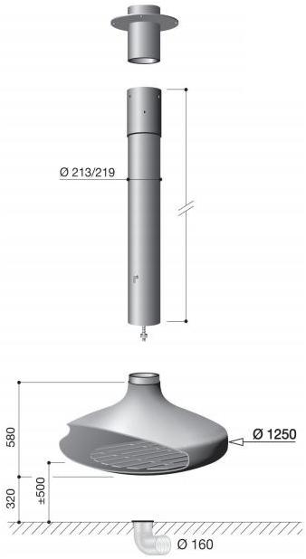 Focus creation Центральный подвесной открытый камин Gyrofocus sun-id-1435164 - Вид №14