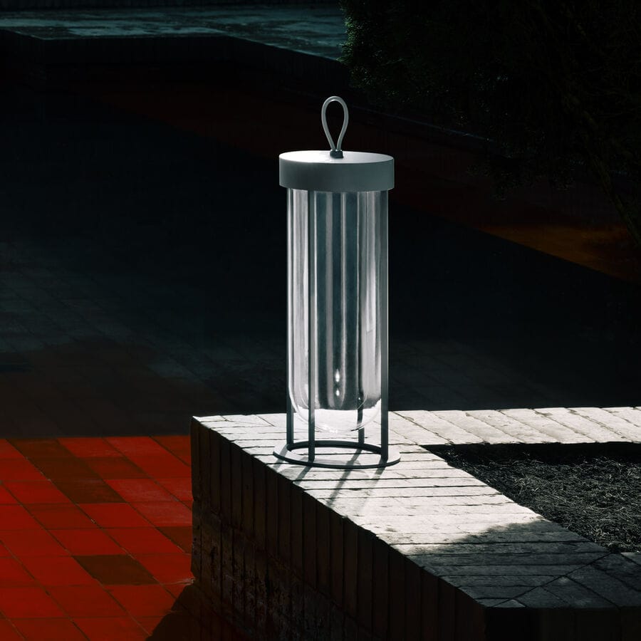 Алюминиевая и стеклянная наружная настольная лампа In Stock Flos ARCH-00050692