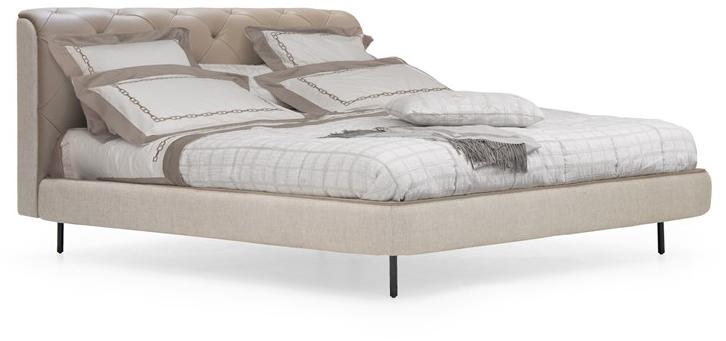 Formitalia Кожаная кровать с тафтинговым изголовьем Overseas sun-id-1413708 - Вид №1