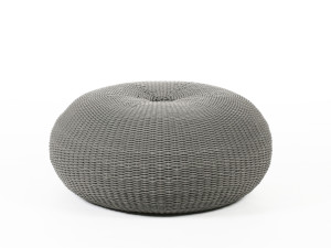 Плетеный алюминиевый круглый садовый пуф