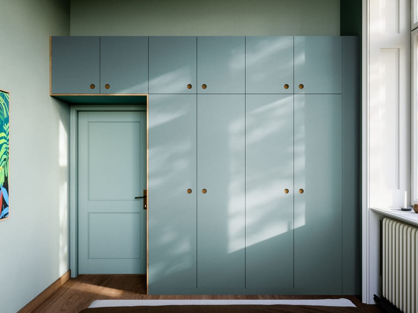 Ламинированный настенный секционный шкаф Neuvermoebelt SMART LINE FURNITURE ARCH-00060087