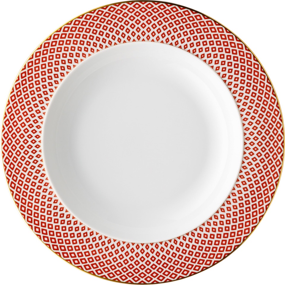 10640619 Rosenthal Тарелка суповая Rosenthal Францис Карро Руж 22см, фарфор Фарфор 