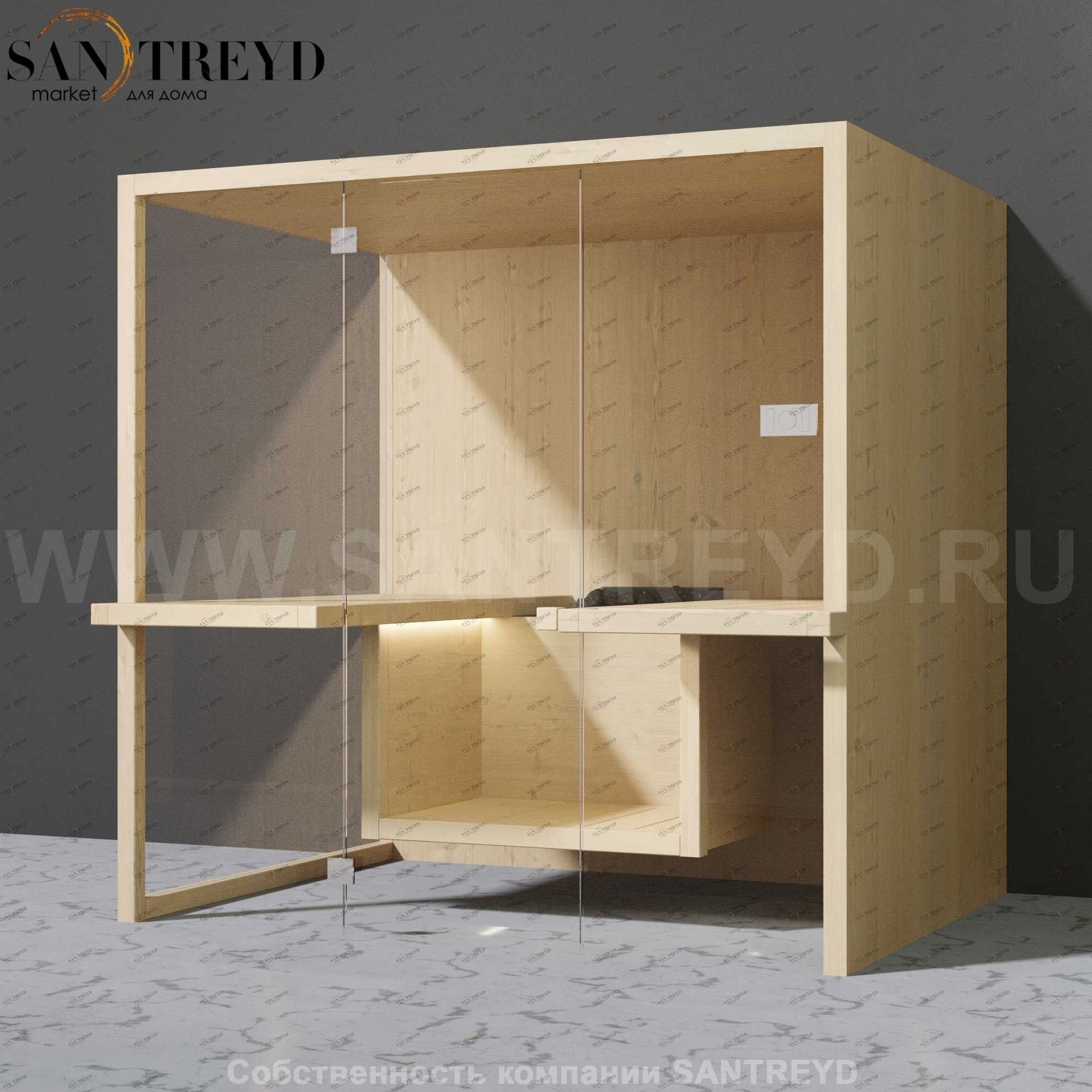 Effegibi AIR SA91800001 Cауна. Установка: к стене. Мощность: 8 кВт макс. Размеры: длина 217 см, ширина 162 см. Отделка: осина натуральная.