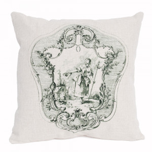 2719143 Декоративная подушка «Туаль де Жуи», сюжет 3, антик грин Object Desire