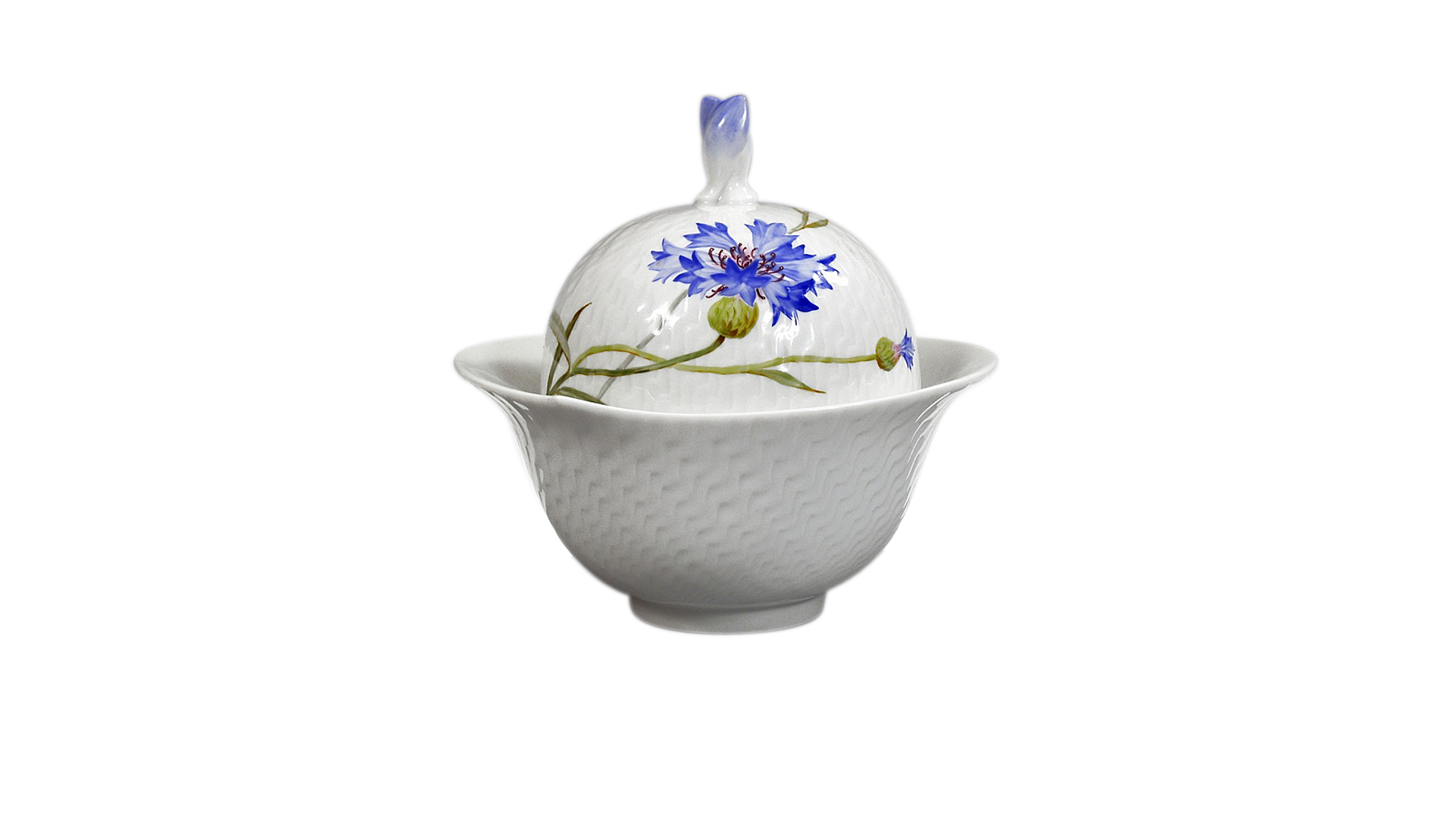 10526775 Meissen Сервиз кофейный 6/22 "Игра волн, рельеф, голубые васильки" Фарфор  - Вид №2