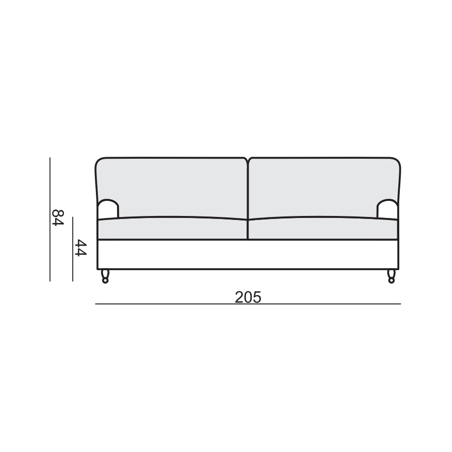 Диван Howard, трехместный, темно-коричневый Sits S1232 - Вид №7