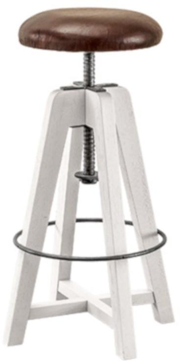 Devina Nais Высокий табурет из массива дерева со встроенной подушкой sun-id-1427054 - Вид №1