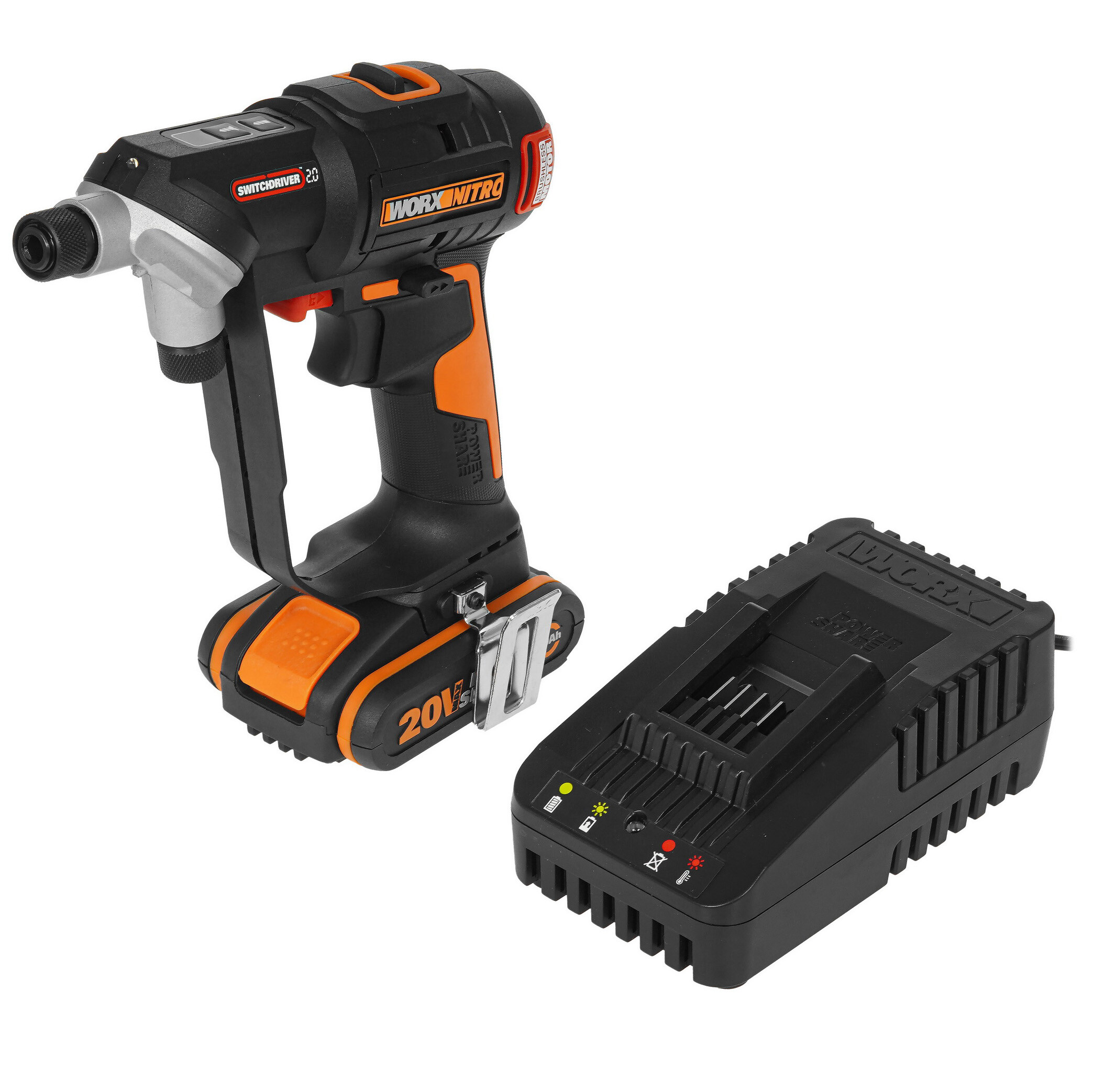 Дрель-шуруповерт Worx Switchdriver 2.0 WX177 PowerShare 20V 9083044 STDN-0072412 - Вид №1