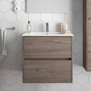 85037 SALGAR Мебель для умывальника NOJA 700 ETERNITY OAK + Раковина Робл Вечность