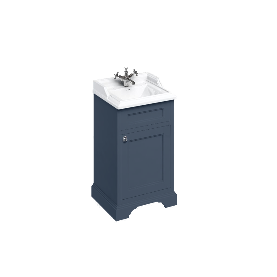 Burlington Classic Отдельностоящий умывальник 50 см с дверцей Мэтт Уайт B20 FC8W  - Вид №4