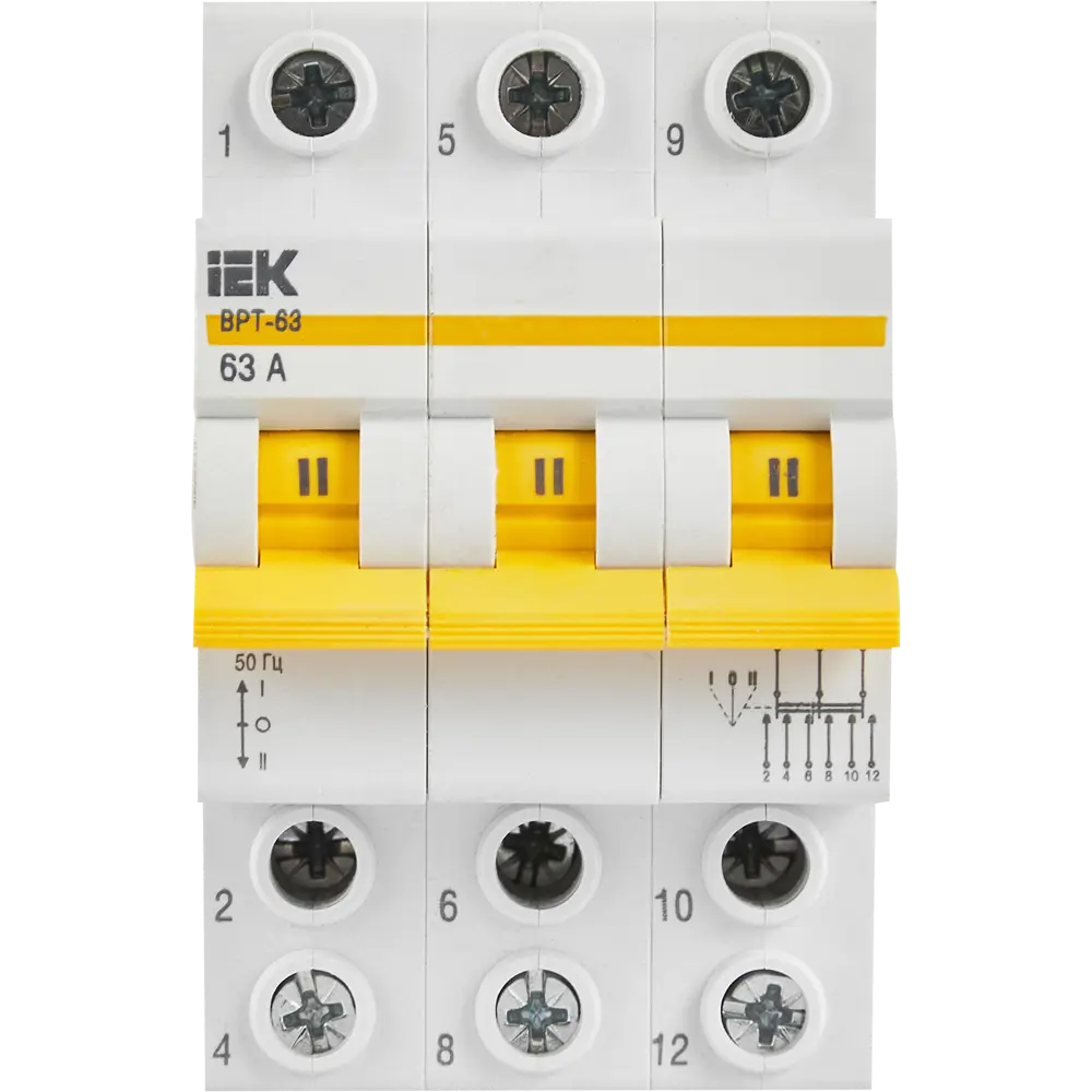 Выключатель-разъединитель трехпозиционный IEK ВРТ-63 3P 63 А STLM-2002044 - Вид №1