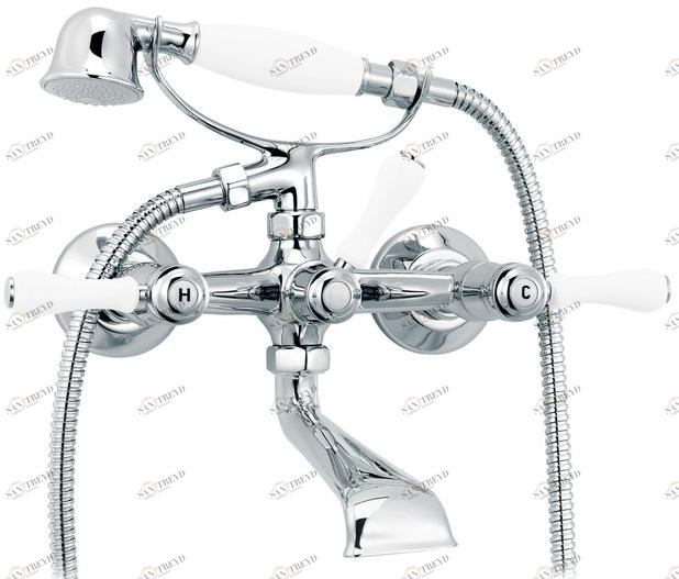 rvb Смеситель для ванны настенный с ручным душем на 2 отверстия 1935 limoges 1935.--.97