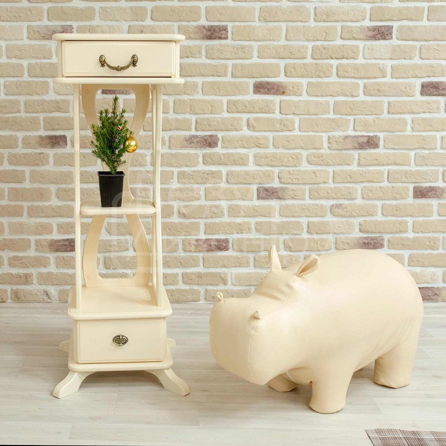 Пуфик-мини детский бежевый "Бегемот", 77 см LESET  00-3833176 Бежевый Santreyd  - Вид №1