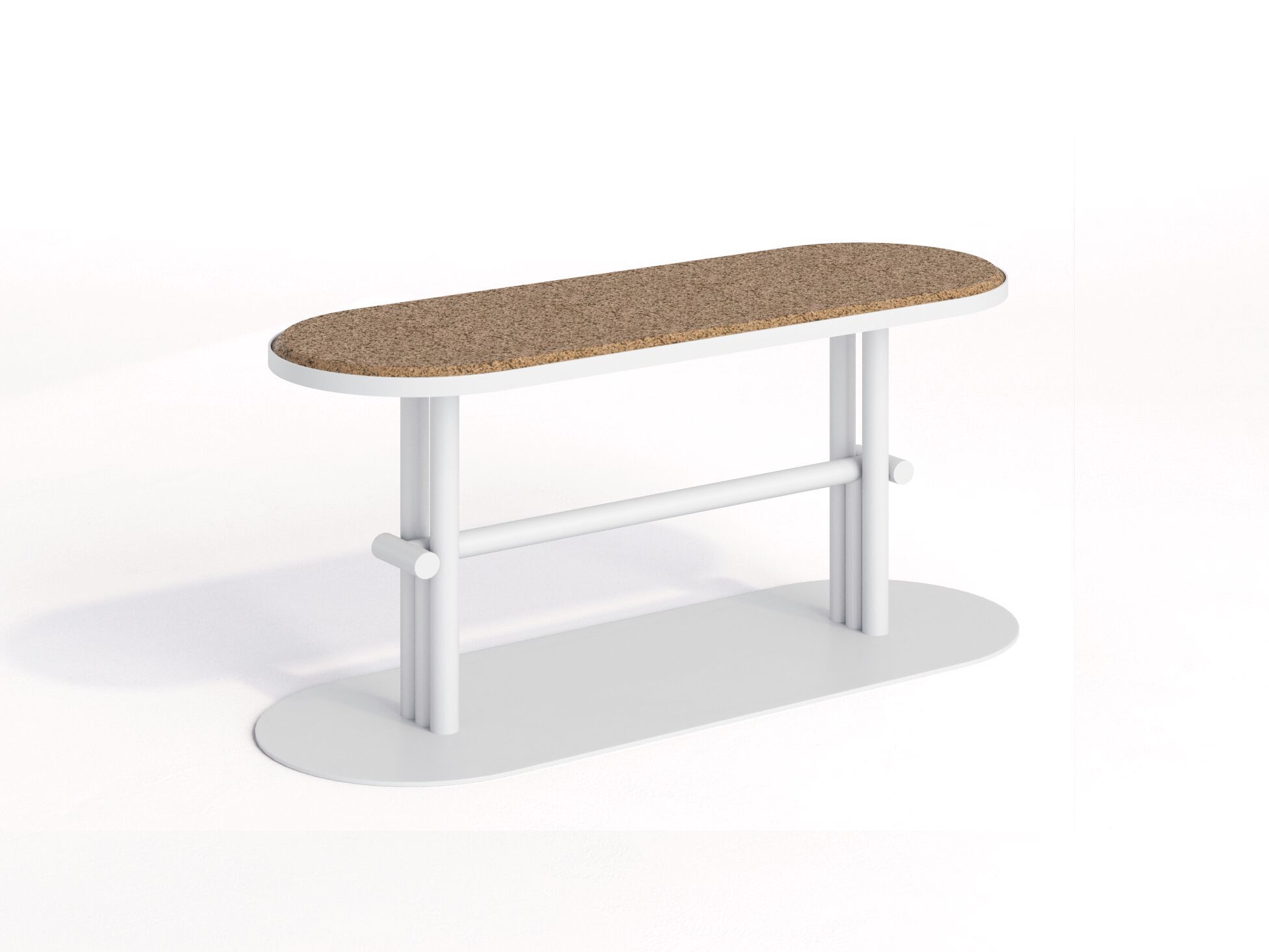 Стальная и пробковая садовая скамейка Joyf точка ARCH-00087097 - Вид №3