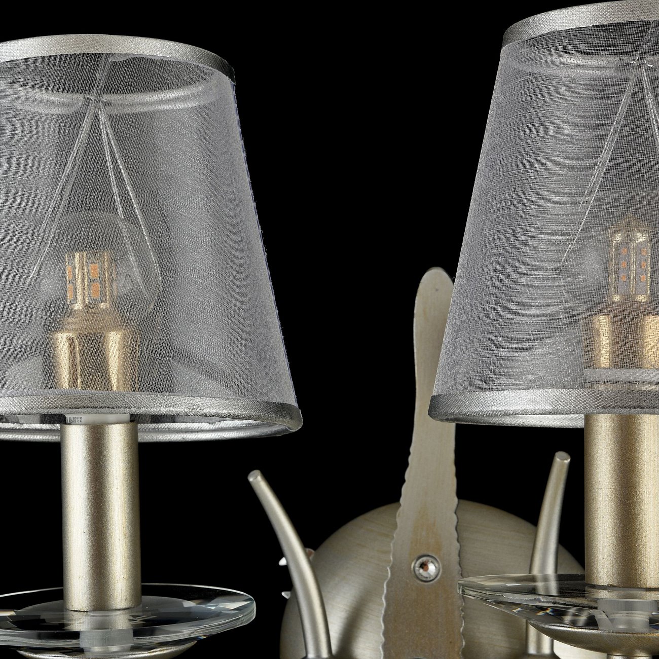 Бра настенное серебряное с 2 плафонами Darina FR2755-WL-02-BR FREYA CLASSIC 00-3957486 Серебро - Вид №5