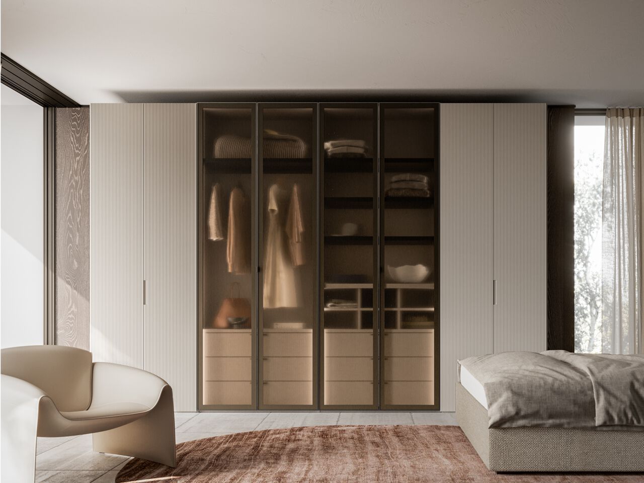 Деревянный секционный шкаф Santalucia Mobili GRECATA BATTENTE ARCH-00093218